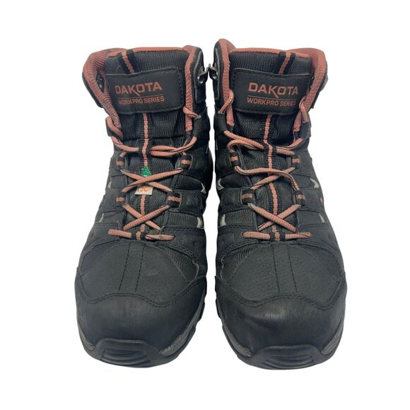 Dakota Women’s Mid-Cut Alum Toe Comp Plate 2007 Hiker Boots Black/Pink Size 8.5M - Picture 2 of 8
